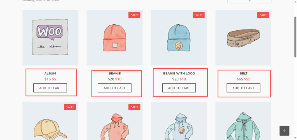 Discount on frontend of site