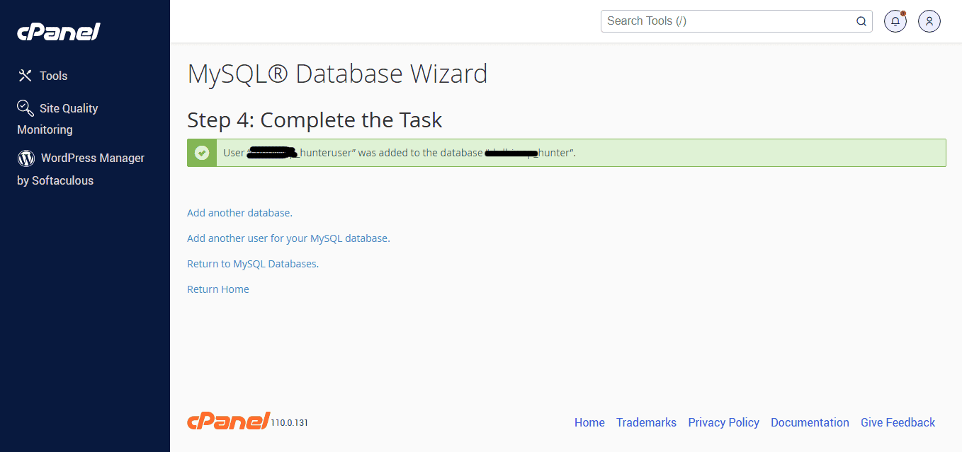 Final step on user permission
