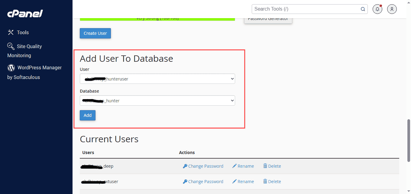 Add user to db Adding user to database