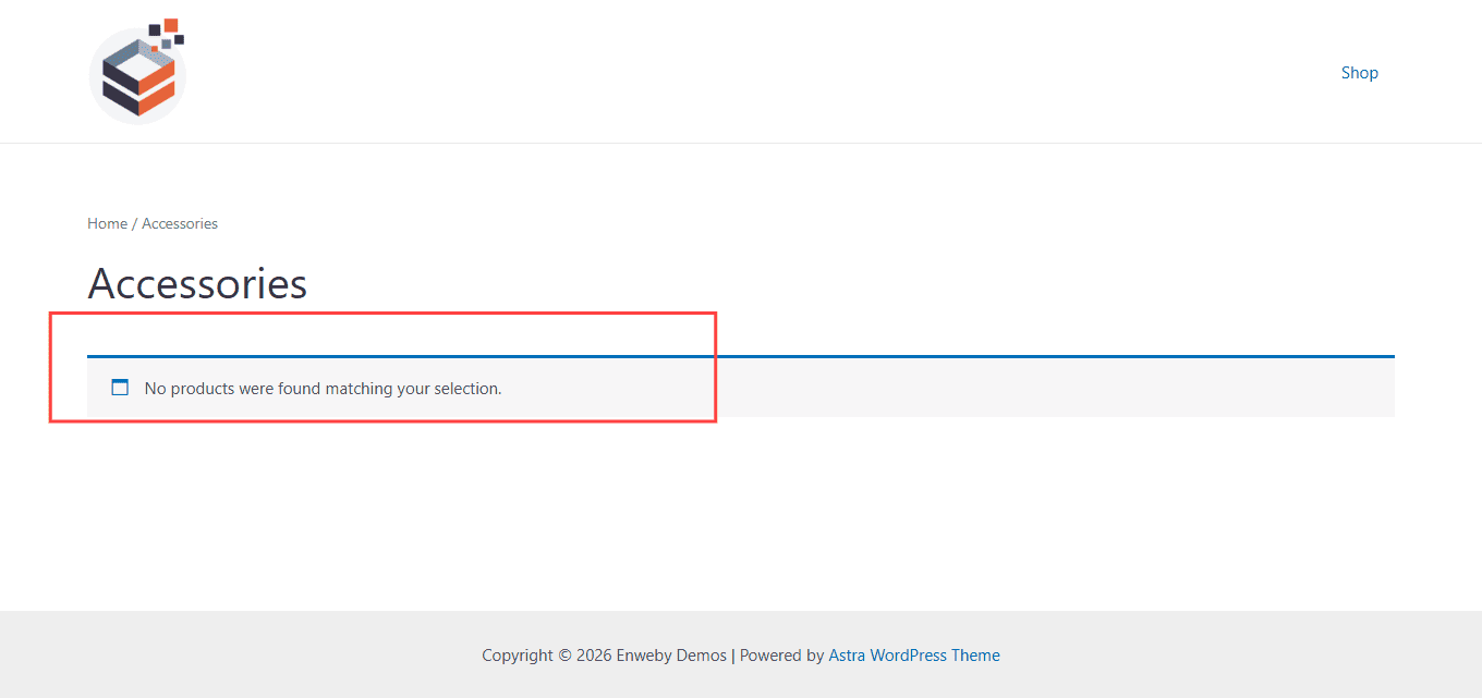 Product hidden on category