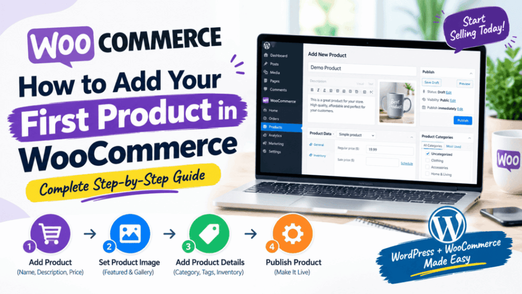Guide to add your first product in Woocommerce
